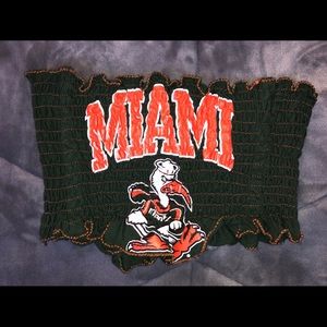 University of Miami tube top